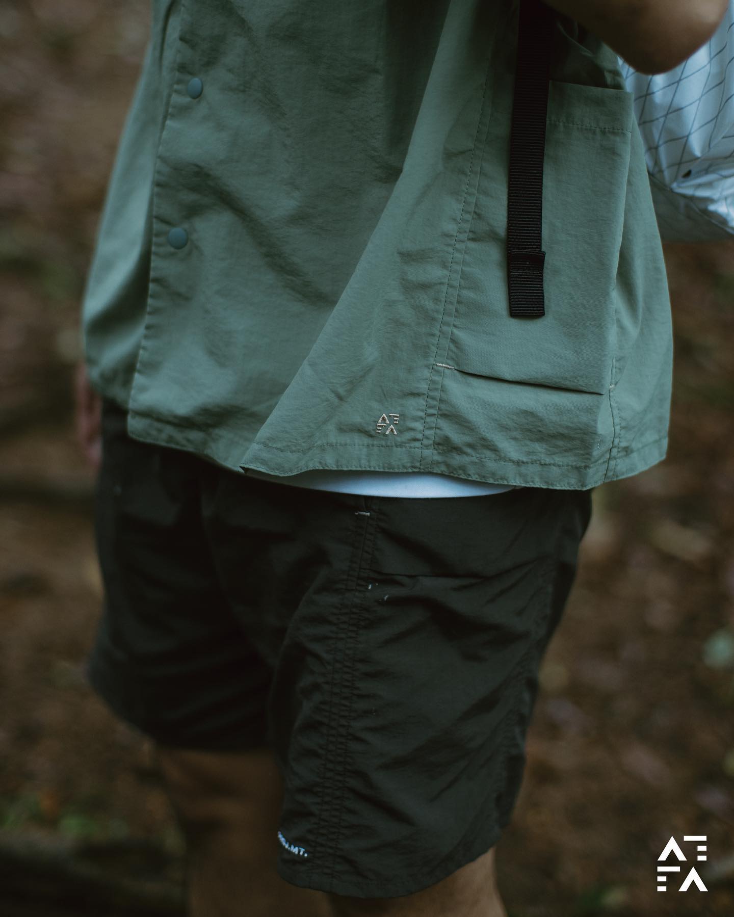 Side Pockets Open Collar Shirt - Usucha