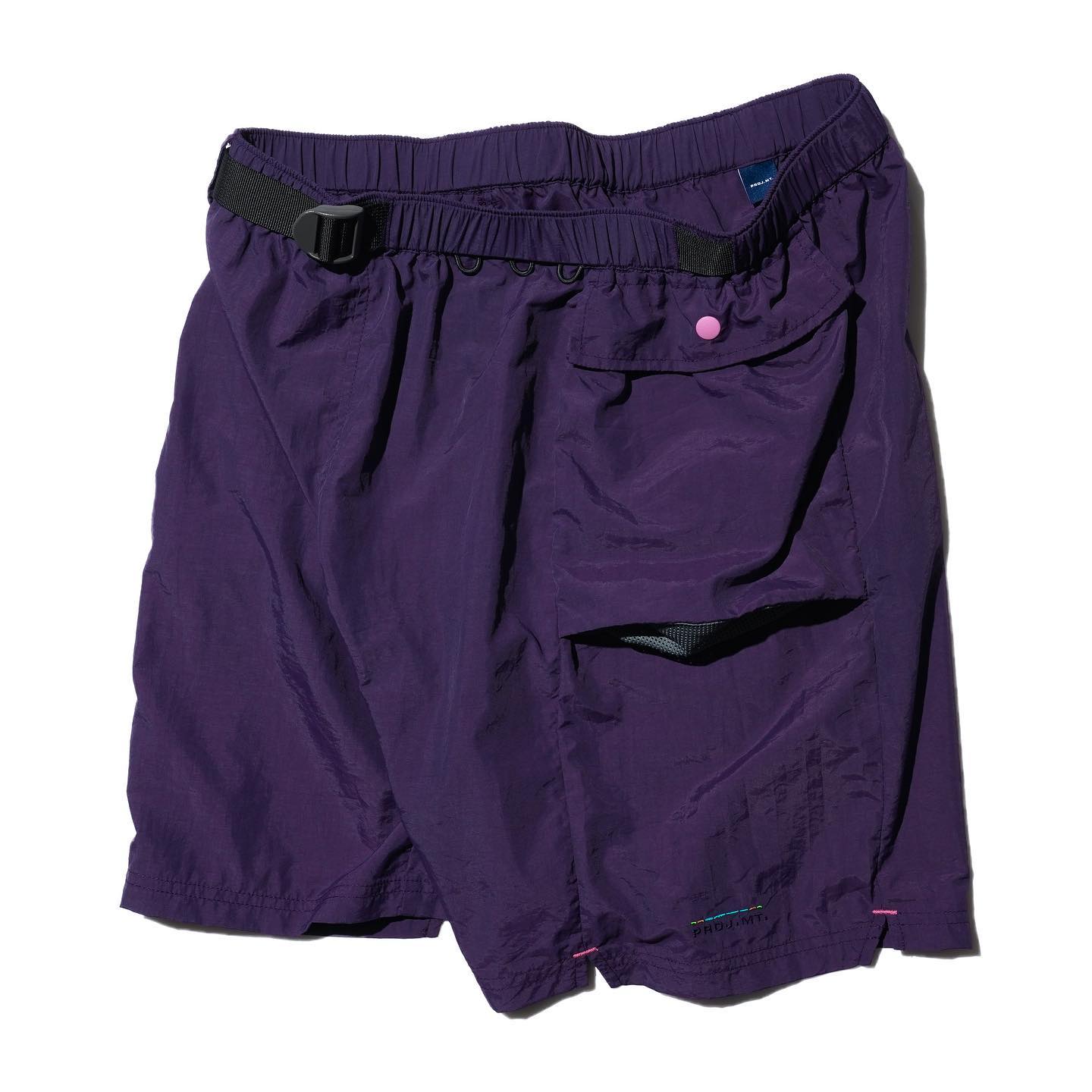 Side Pockets Shorts - Purple