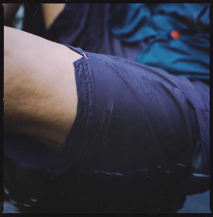 Side Pockets Shorts - Purple