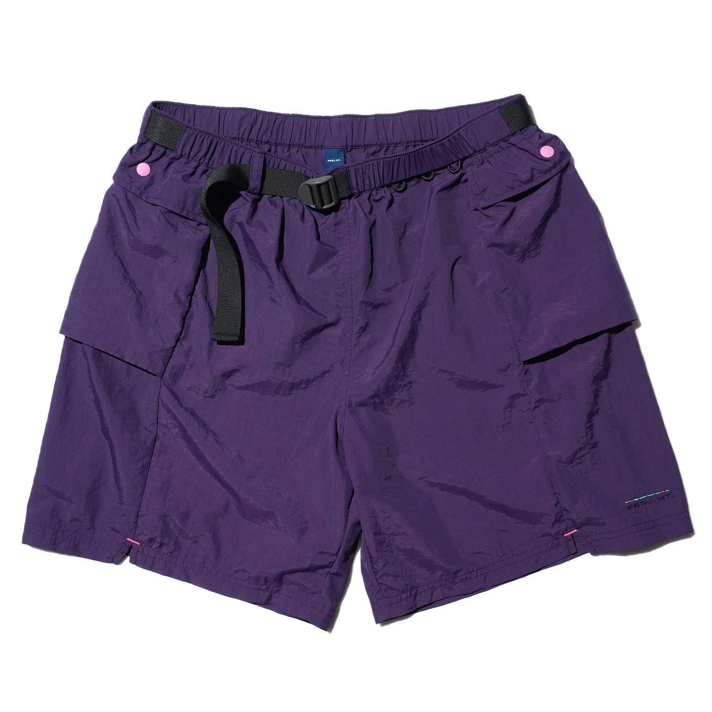 Side Pockets Shorts - Purple