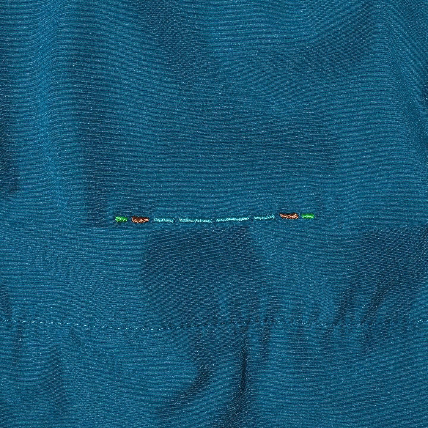 Side Pockets Open Collar Shirt - Lake Blue