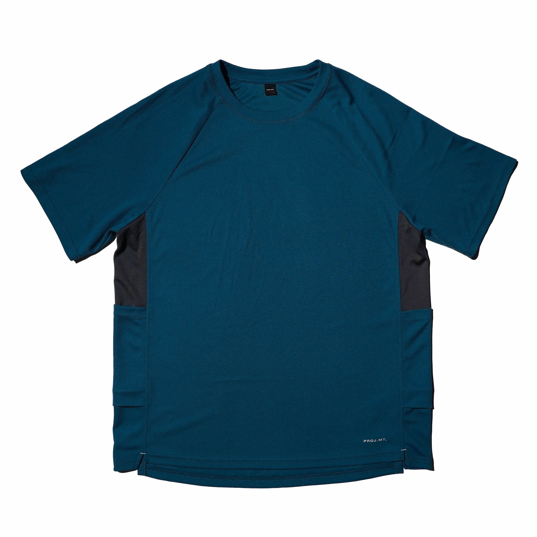 Side Pockets Short Sleeve Repreve - Royal Blue