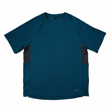 Side Pockets Short Sleeve Repreve - Royal Blue