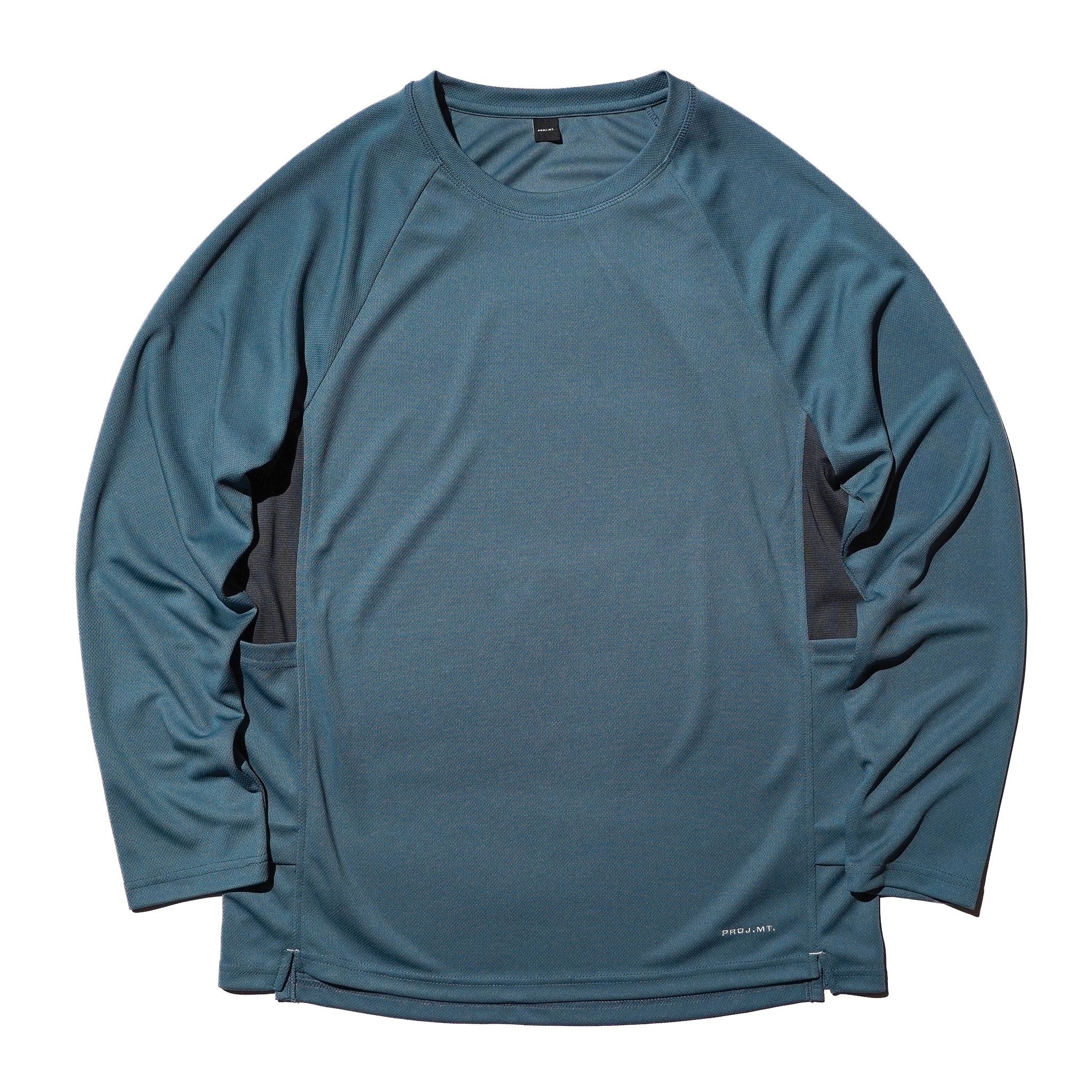 Side Pockets Long Sleeve Repreve - Steel Blue